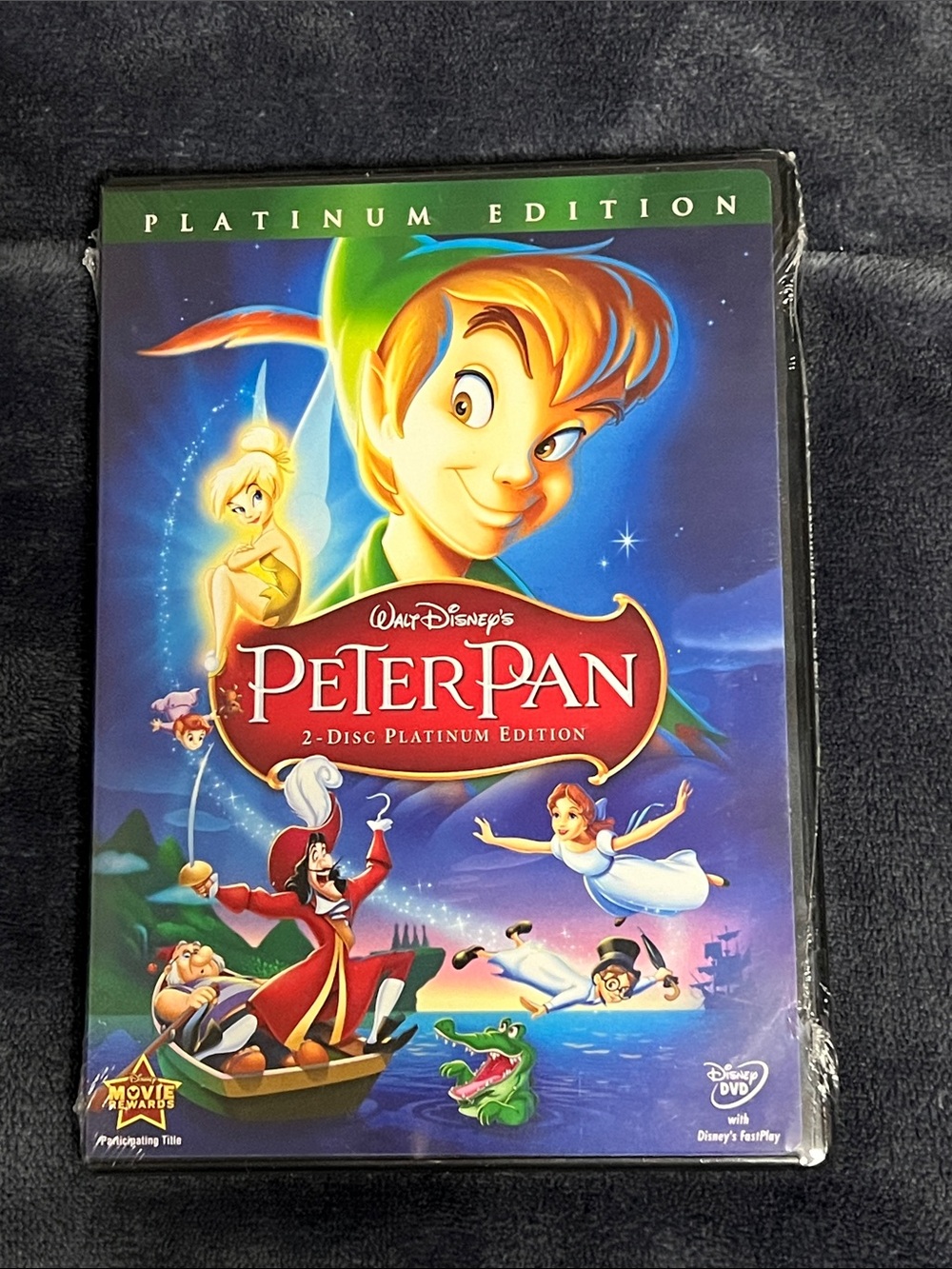 Disney Peter Pan DVD - Green, Blue, Yellow